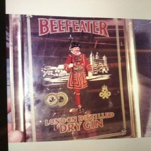 Beefeater London Distilled Dry Gin Mirror 13” X 10” Advertising Mirror